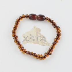 Amber teething bracelet cherry polished